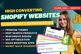 create shopify dropshipping store, design shopify website, payment gateway setup