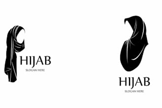 do hijab logo design with 24 hours
