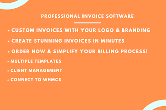 invoice software with logo, templates