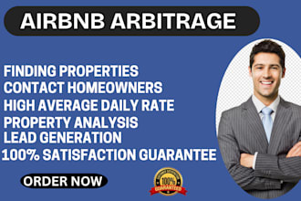 find properties for airbnb arbitrage in USA, UK, canada and any other location