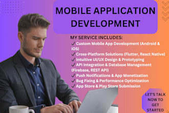 do mobile app development flutter app development UI UX design API integration