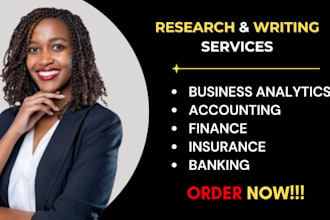 help on business analytics, accounting, finance, banking  and insurance tasks