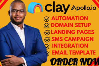 set up automation workflows and management in apollo io clay com instantly snov