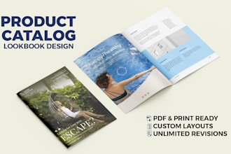 design a modern product catalog, lookbook, or magazine