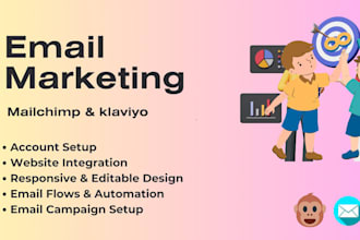 design professional email templates for mailchimp, klaviyo