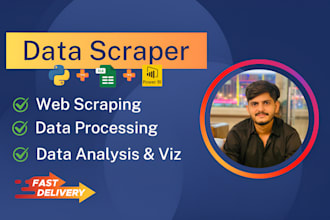 code python scraper for web data extraction, cleaning, analysis