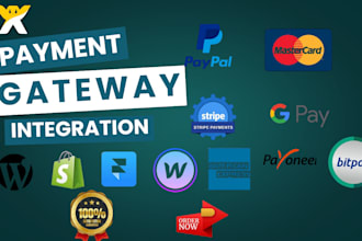 integrate stripe xendit paypal apple payment gateways to wix, shopify wordpress