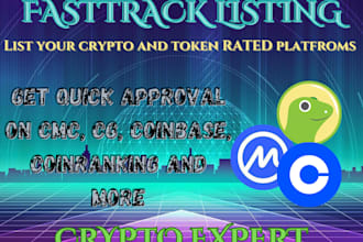 do guaranteed fasttrack token listing on coinmarketcap and coingecko