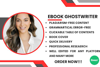 be your ghostwriter kindle book ghost book writer ebook writer nonfiction writer