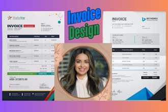 do invoice design, price list, rate list fillable pdf letter head and receipts