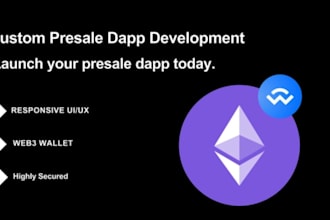 develop a presale daap website for your project