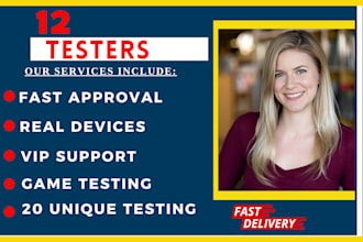 provide 20 testers for google play closed testing of your app or game