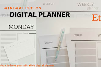 design etsy digital planner hyperlinked planner etsy invitation card etsy SEO