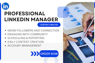 be your linkedin manager, content creator and ghostwriter