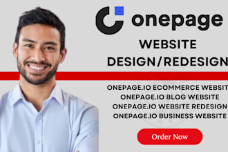 build one page site onepage io ecommerce website design onepage website redesign