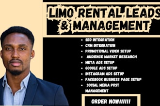 limo rental leads limo chauffeur booking leads facebook ads google ads video ad