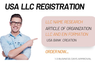 us llc registration, ein number with US bank, boi report and sale tax permit