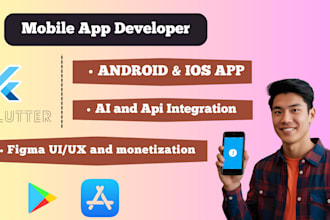 develop ai powered android ios apps using flutter, firebase, and API integration