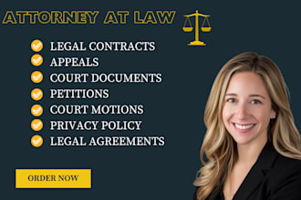 do legal contracts, agreement, motion, lawsuit, petition, appeal, demand letters