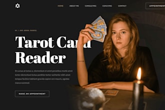 design astrology website tarot reading website spiritual product website