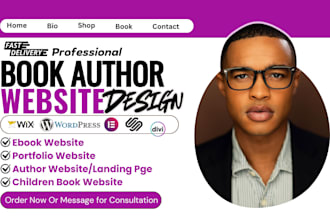 design a wordpress author website, ebook website, and book author website