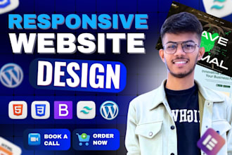 design responsive website with HTML CSS or stunning landing page by tailwind CSS
