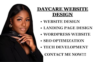 design preschool website kindergarten, daycare, summer camp school website