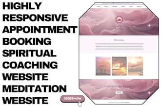 appointment booking spiritual coaching website meditation wellness sound website