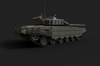 do 3d stylized military car model, fivem car, main battle tank,ue5 vehicle model