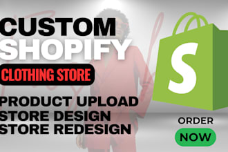 design clothing shopify store and make fashion clothing website