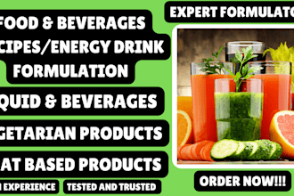 do food supplement and energy drink formulation recipes for food and products