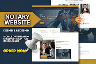 build notary website, landing page, notary responsive wordpress and SEO friendly