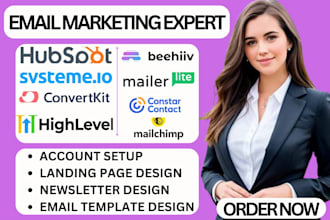 design or redesign your landing page on hubspot mailchimp gohighlevel converkit