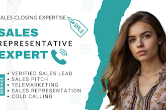 be sales closer sales rep sales agent and your virtual assistant telemarketing