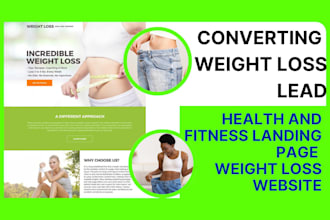 weight loss lead health and fitness landing page weight loss website via fb ads