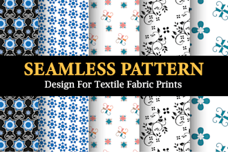 do monogram seamless pattern design for textile fabric prints