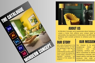 design company profile, annual report, white paper pitch deck, business brochure