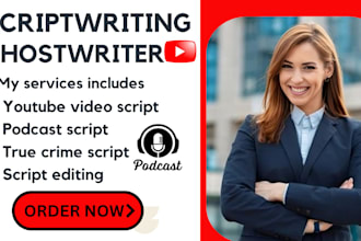 do youtube scriptwriter, edit your script, podcast script, true crime script