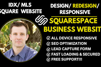 design squarespace real estate website with idx lead capture squarespace design