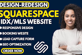 design squarespace real estate website with idx lead capture squarespace design