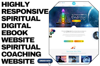design spiritual digital ebook website spiritual course coaching website