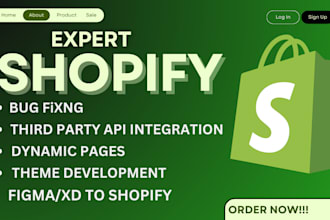 do custom shopify coding, bug fixing, liquid section, custom theme development