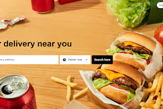 design food delivery online food ordering restaurant landing page food website