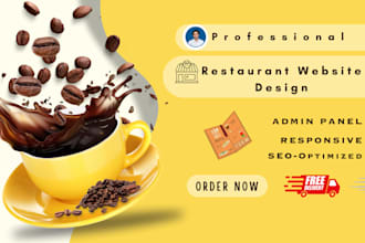 design restaurant or food delivery website with online ordering using wordpress