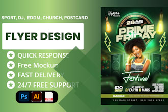 urgently design sport flyer eddm church flyer tax dj flyer postcard in 6 hrs