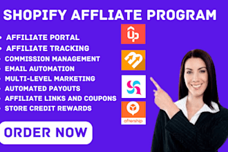 setup shopify affiliate program uppromote bixgrow referral candy aftership