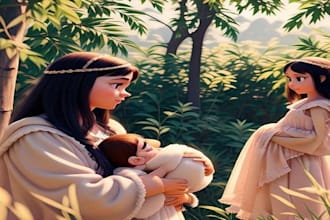 write christian children book and do christian children bible story illustration