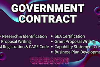 government contract grant proposal writing research samgov contract opportunity