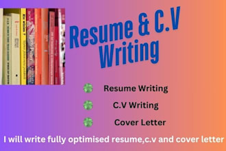 write professional resume, cv and cover letter