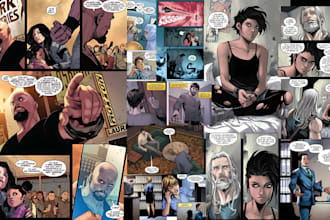 draw graphic novel storyboard illustration comic page as a comic book artist